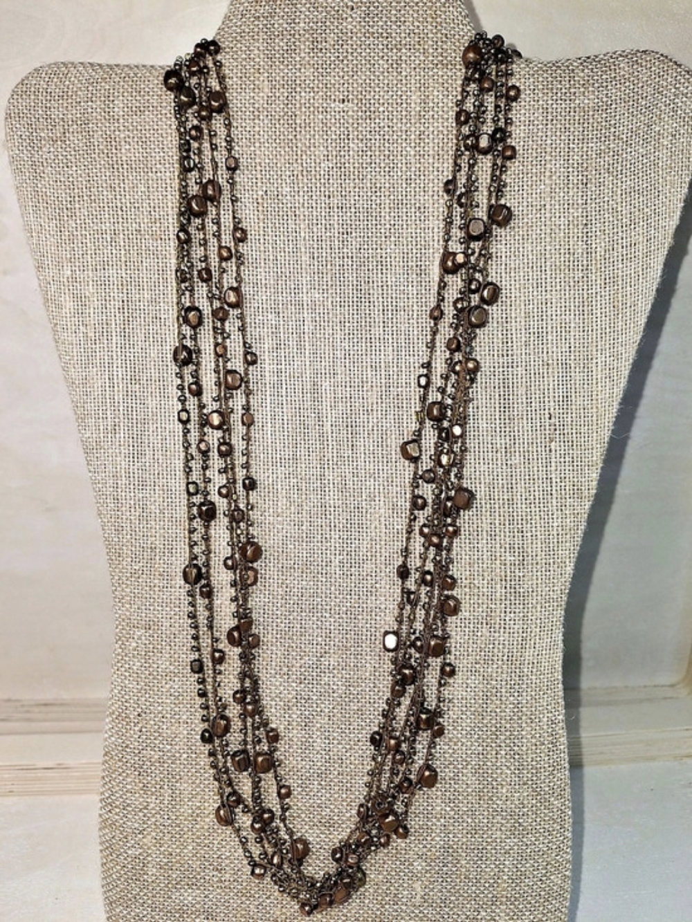 Layered Beaded Statement Necklace
